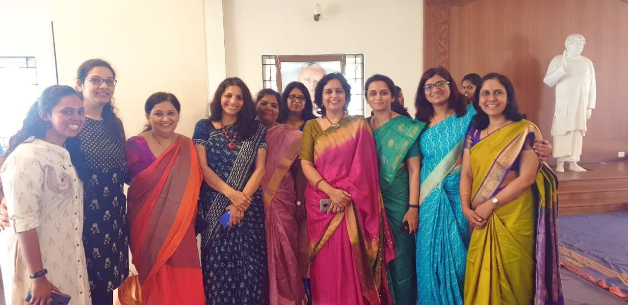 Alumni Prerana Polekar with teachers